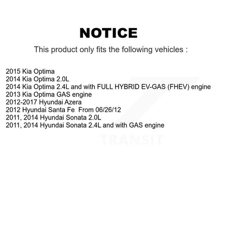 1x Air + 1x Cabin Filter (2 Total) Kit For Hyundai Kia Optima Sonata Santa Fe Azera KFL-100323