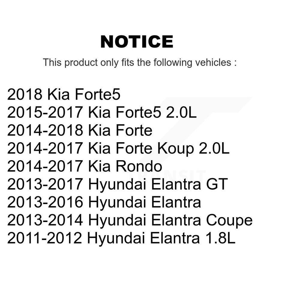 1x Air + 1x Cabin Filter (2 Total) Kit For Hyundai Elantra Kia Forte GT Rondo Forte5 Koup KFL-100339