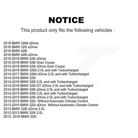 1x Air + 1x Cabin Filter (2 Total) Kit For BMW 328i xDrive 320i 428i 328d 228i Gran Coupe KFL-100387