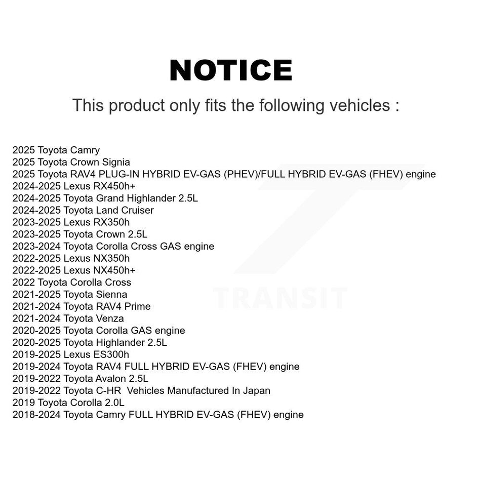 1x Air + 1x Cabin Filter (2 Total) Kit For Toyota RAV4 Corolla Camry Highlander Cross KFL-100421