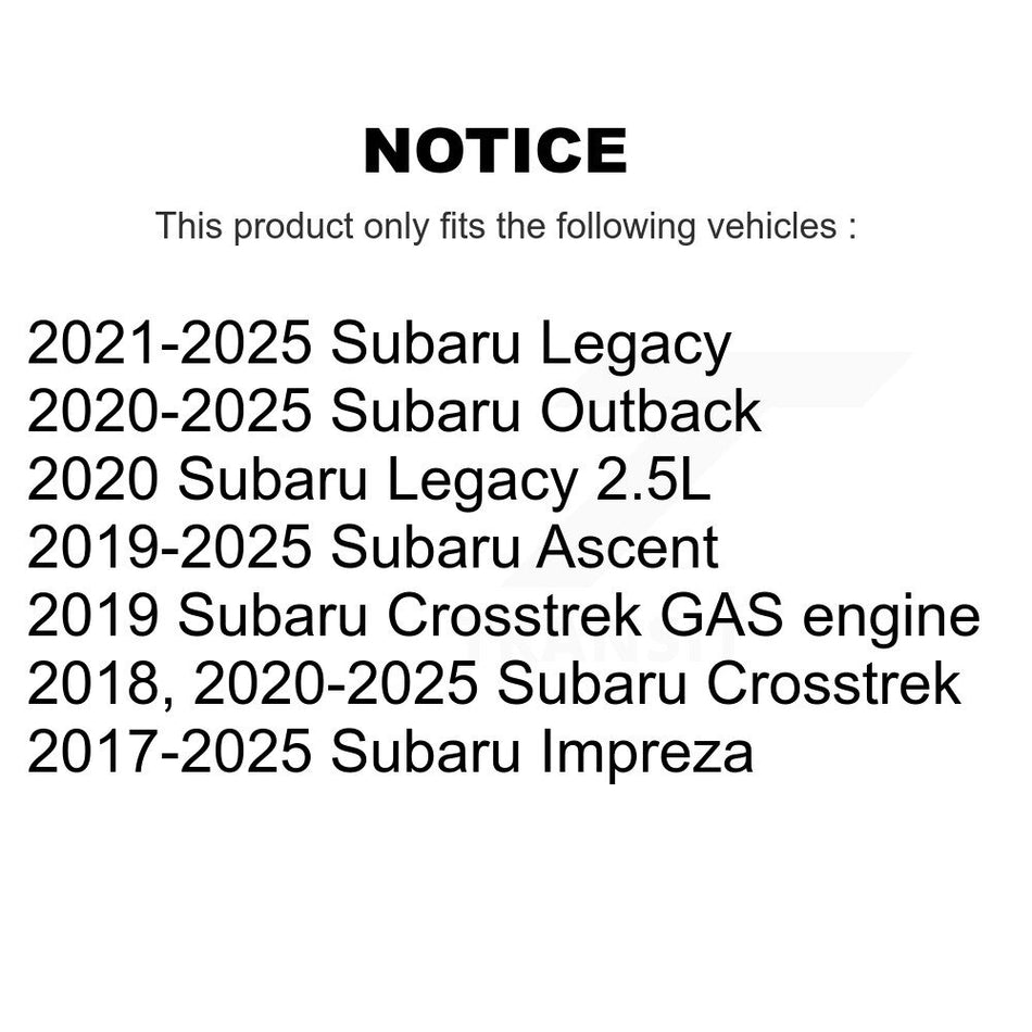 1x Air + 1x Cabin Filter (2 Total) Kit For Subaru Crosstrek Outback Impreza Ascent Legacy KFL-100917