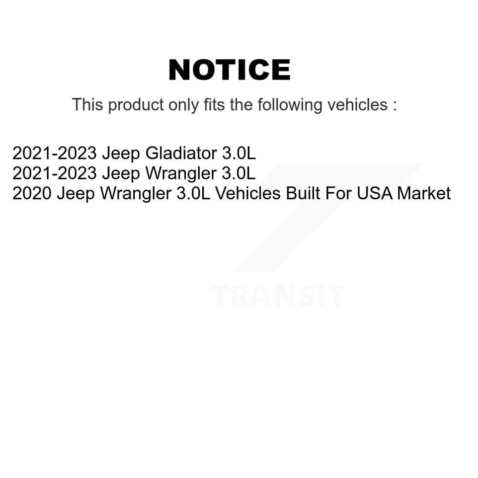 1x Air + 1x Cabin Filter (2 Total) Kit For Jeep Wrangler Gladiator 3.0L KFL-103055