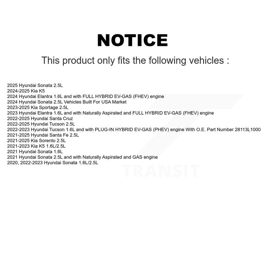 1x Air + 1x Cabin Filter (2 Total) Kit For Hyundai Tucson Kia Santa Fe Sportage Elantra KFL-103060