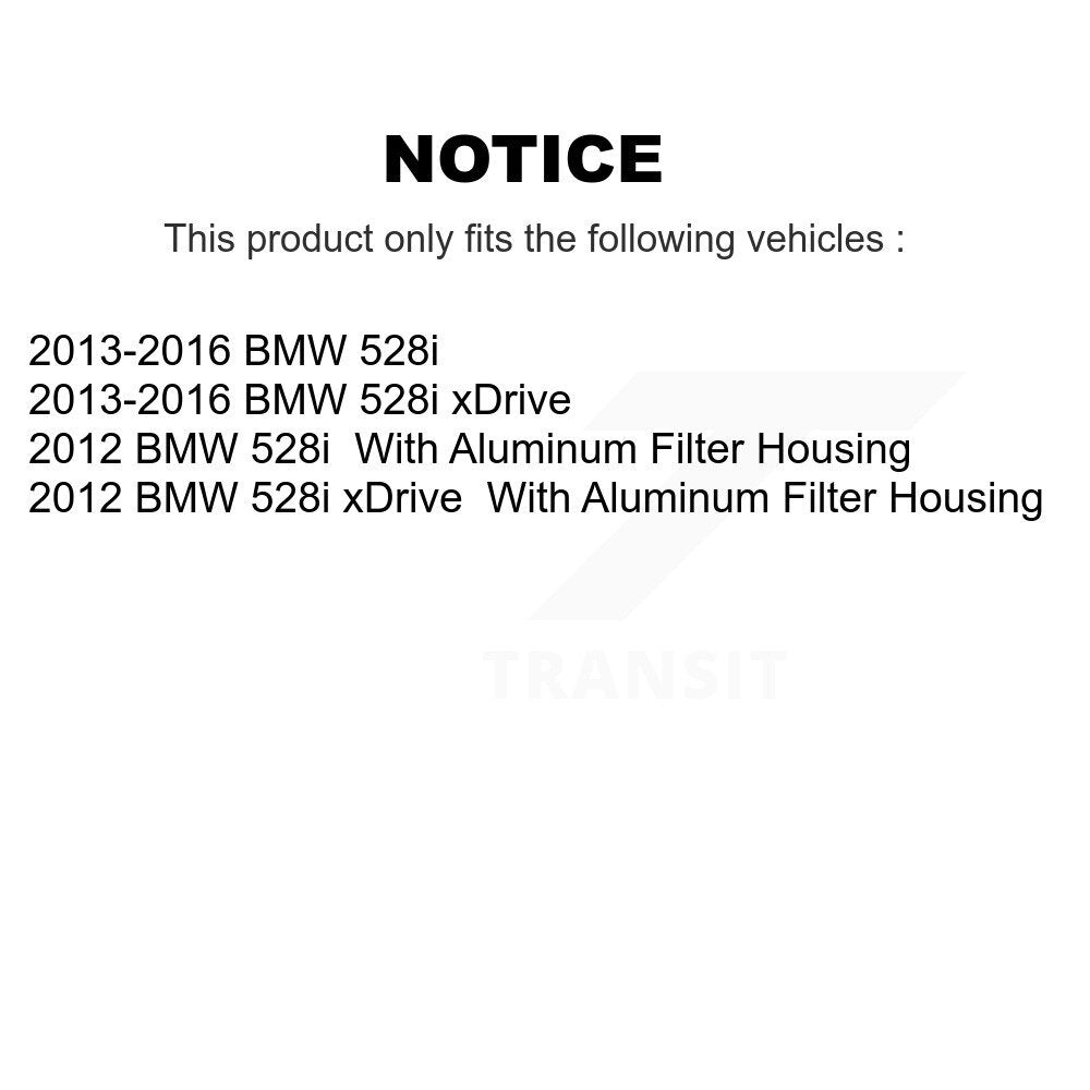 1x Air + 1x Cabin + 1x Engine Cartridge Oil Filter (3 Total) Kit For BMW 528i xDrive KFM-100382
