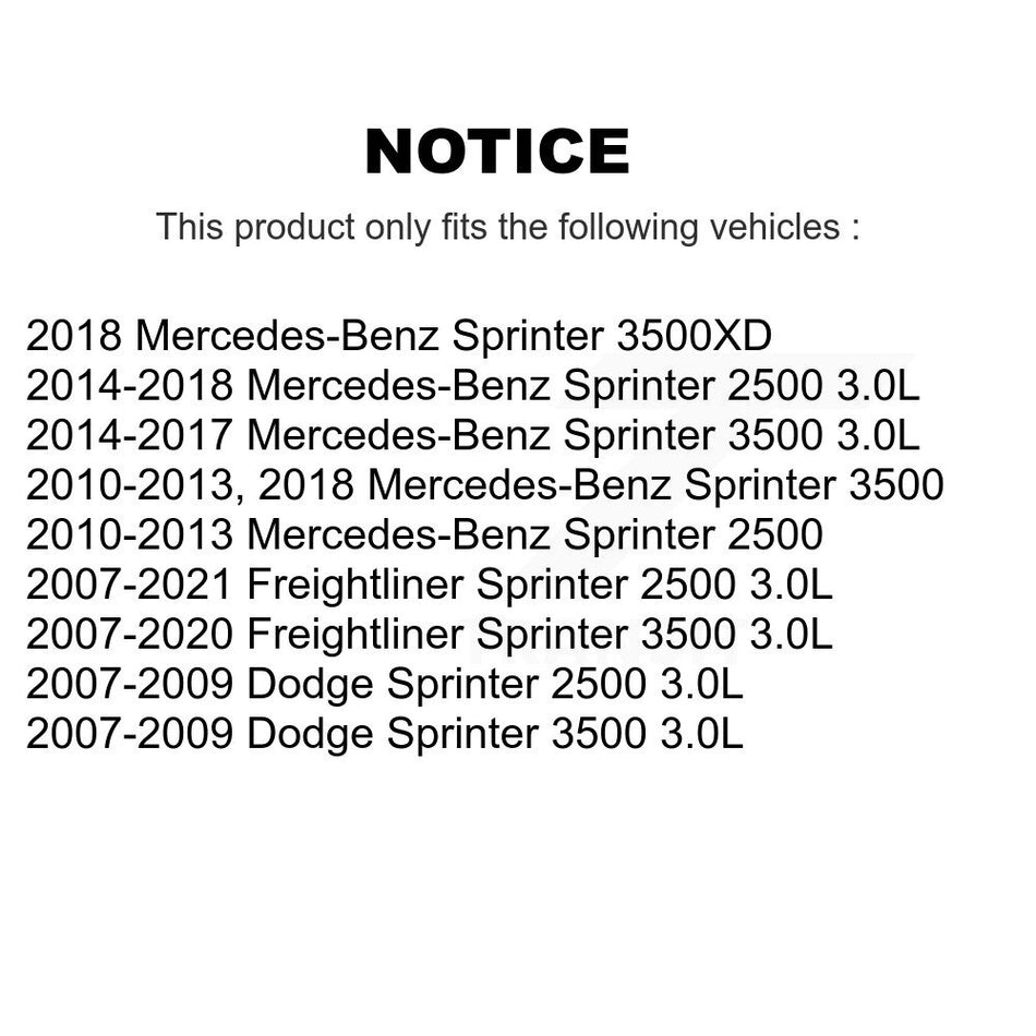 1x Air + 1x Cabin + 1x Engine Cartridge Oil Filter (3 Total) Kit For Mercedes-Benz 2500 KFM-100409