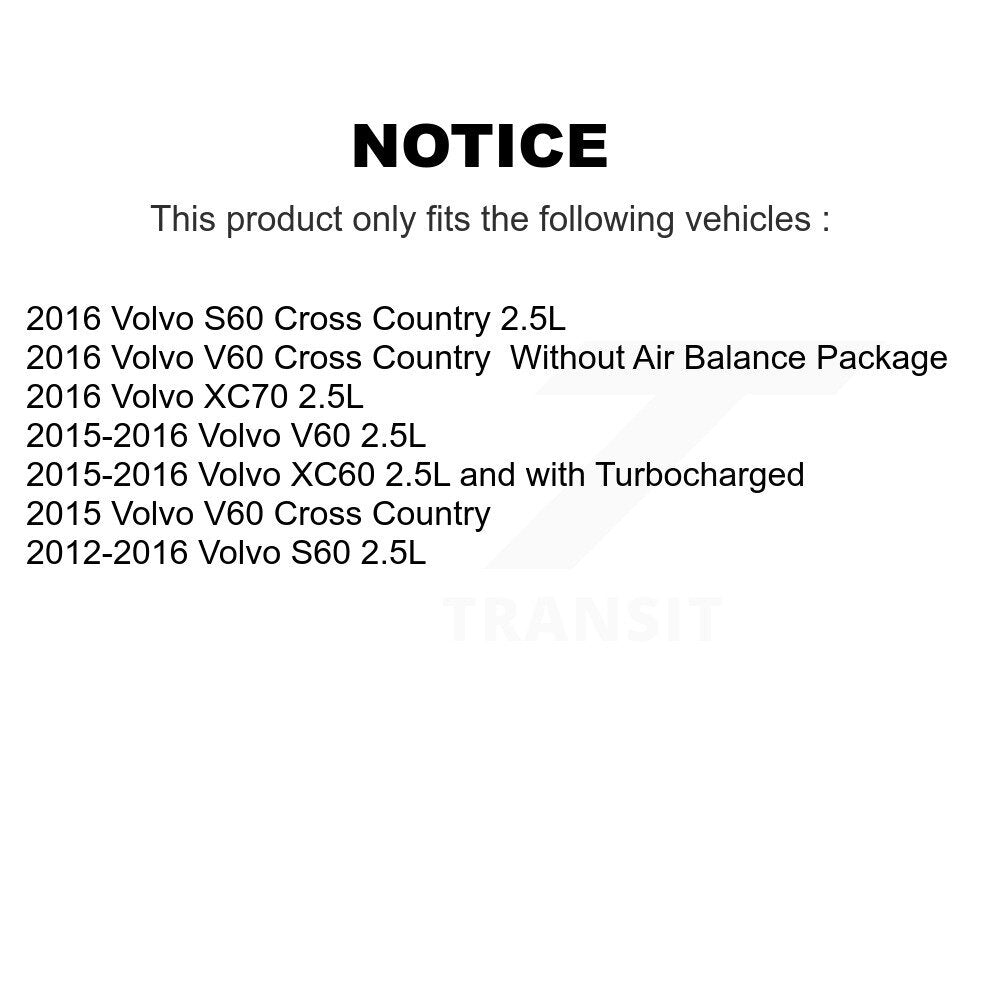 1x Air + 1x Cabin + 1x Engine Cartridge Oil Filter (3 Total) Kit For Volvo S60 XC60 V60 KFM-100427