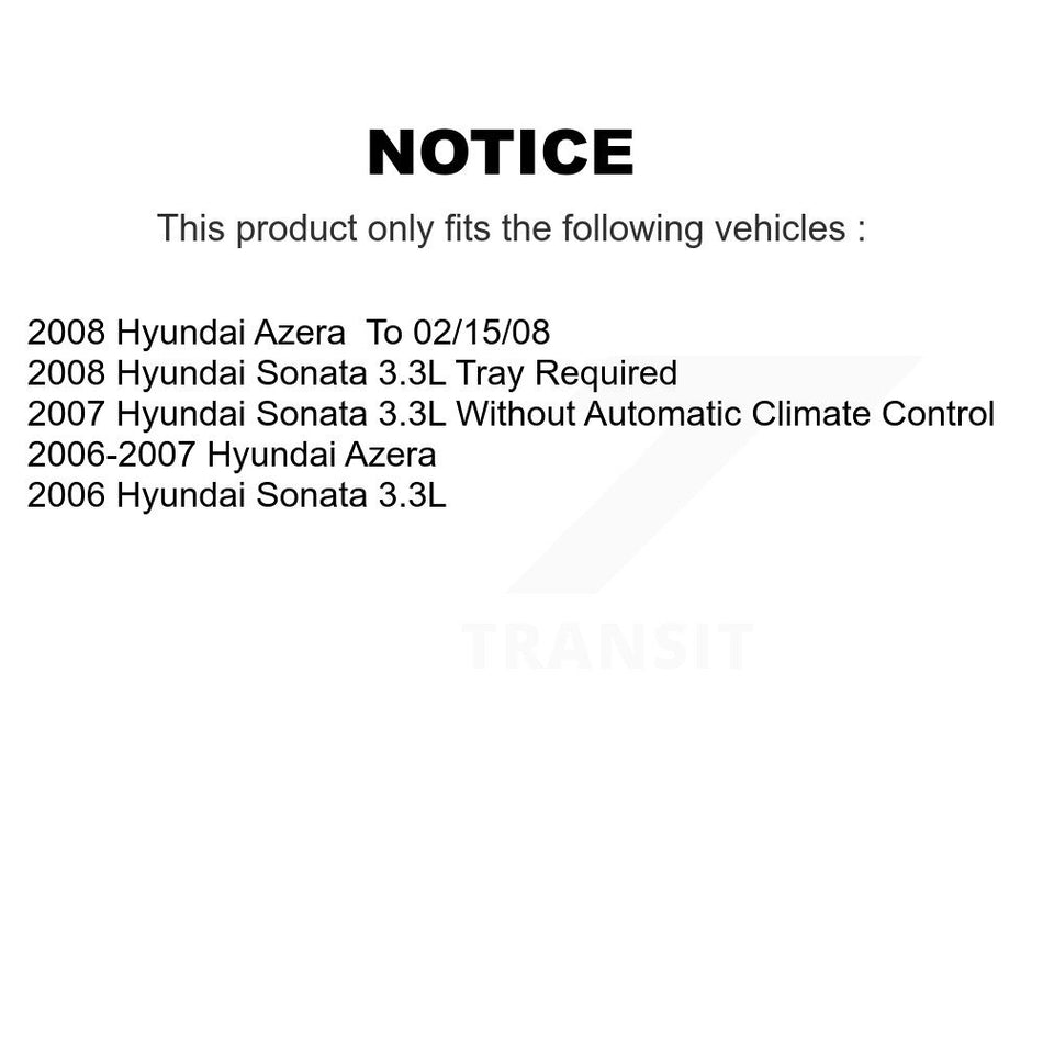 1x Air + 1x Cabin + 1x Engine Cartridge Oil Filter (3 Total) Kit For Hyundai Sonata Azera KFM-100436