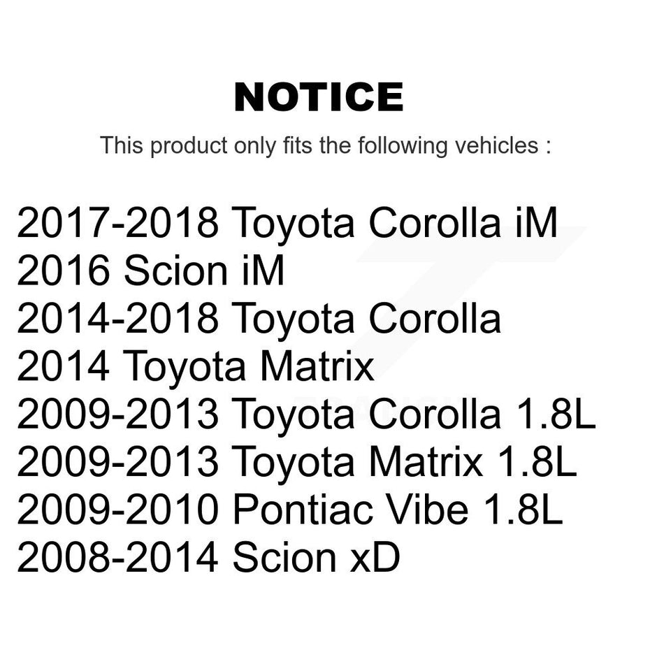 1x Air + 1x Cabin + 1x Engine Cartridge Oil Filter (3 Total) Kit For Toyota Corolla Vibe KFM-100512