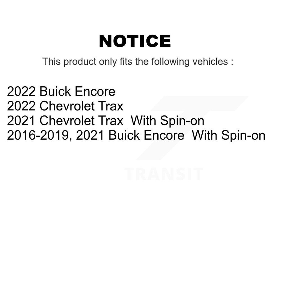 1x Air + 1x Cabin + 1x Engine Oil Filter Filter (3 Total) Kit For Buick Encore Chevrolet KFM-104749