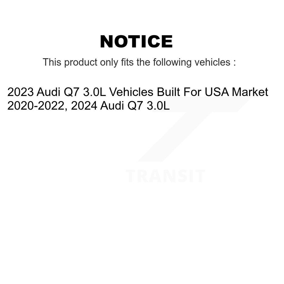 1x Air + 1x Cabin + 1x Engine Cartridge Oil Filter (3 Total) Kit For Audi Q7 3.0L KFM-104760