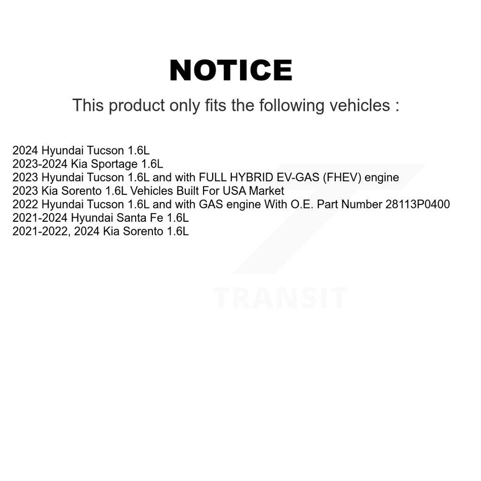 1x Air + 1x Cabin + 1x Engine Cartridge Oil Filter (3 Total) Kit For Hyundai Tucson Kia KFM-104783