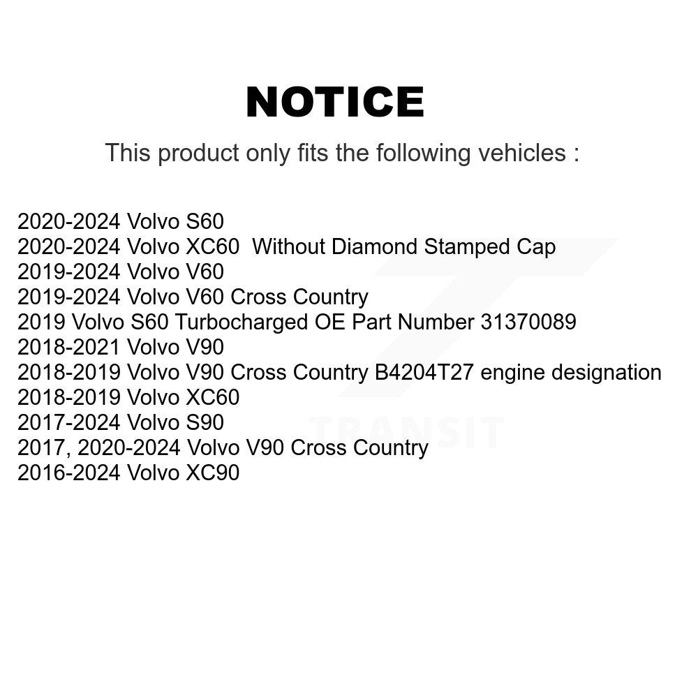 1x Air + 1x Cabin + 1x Engine Cartridge Oil Filter (3 Total) Kit For Volvo XC60 XC90 S60 KFM-104788