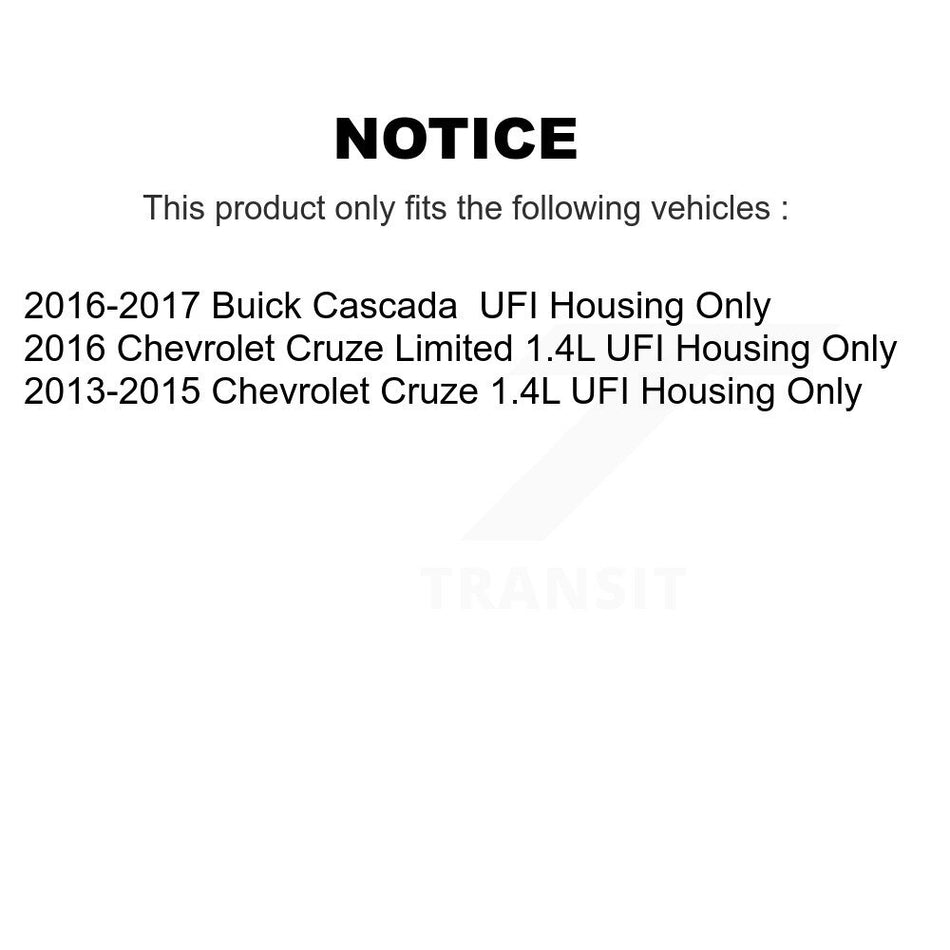 1x Air + 1x Cabin + 1x Engine Cartridge Oil Filter (3 Total) Kit For Chevrolet Cruze KFM-104806