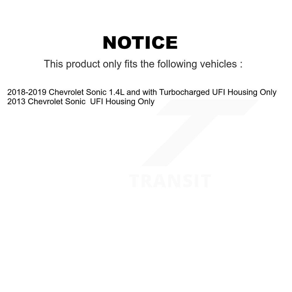 1x Air + 1x Cabin + 1x Engine Cartridge Oil Filter (3 Total) Kit For Chevrolet Sonic KFM-104807