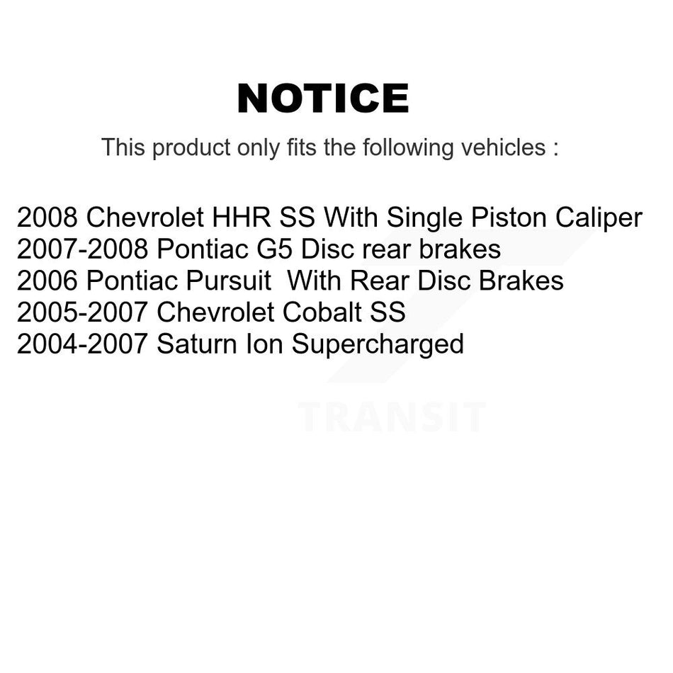 Front Rear Semi-Metallic Brake Pads And Drum Shoes Kit For Chevrolet Cobalt Saturn Ion HHR Pontiac Pursuit KFN-100003