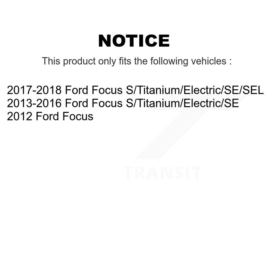 Front Rear Semi-Metallic Brake Pads And Drum Shoes Kit For Ford Focus KFN-100007