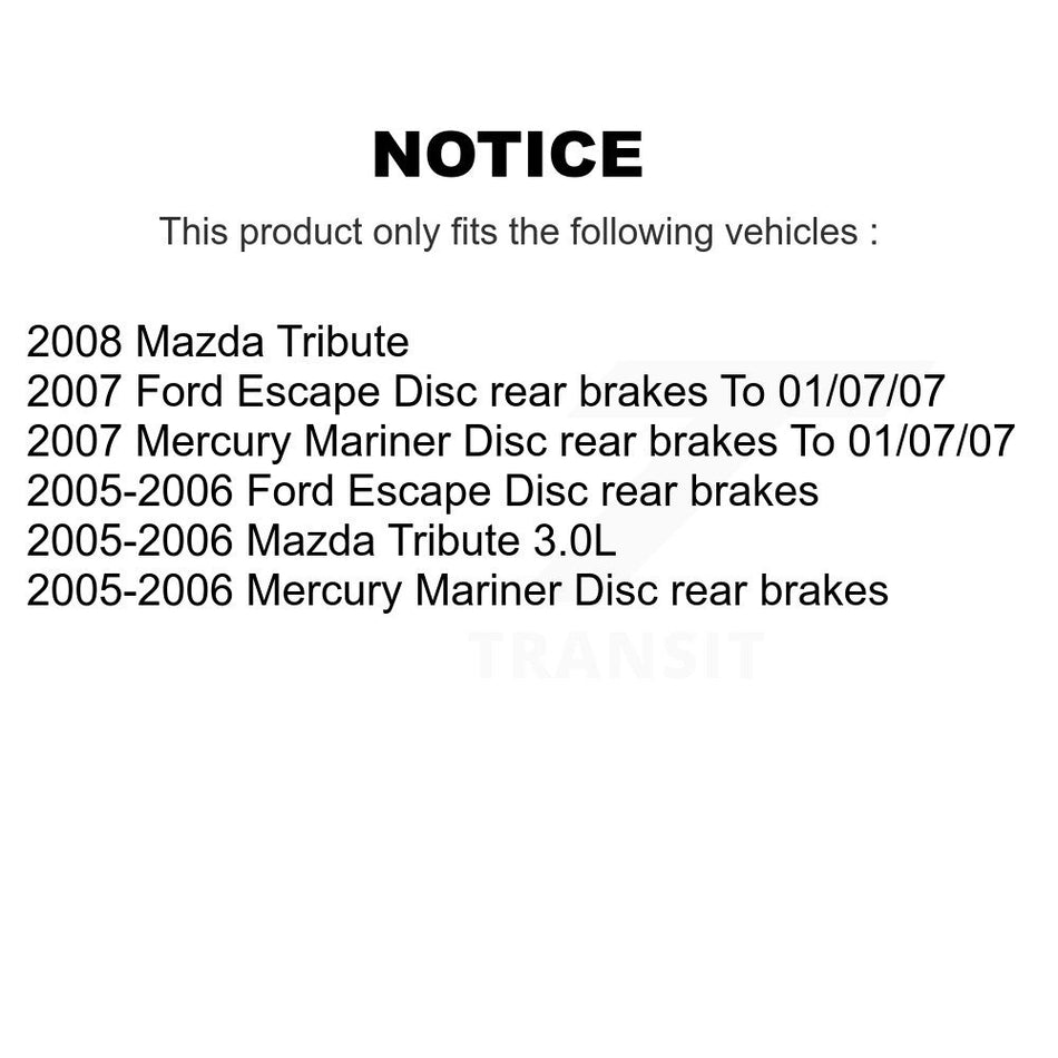 Front Rear Semi-Metallic Brake Pads And Drum Shoes Kit For Ford Escape Mazda Tribute Mercury Mariner KFN-100009