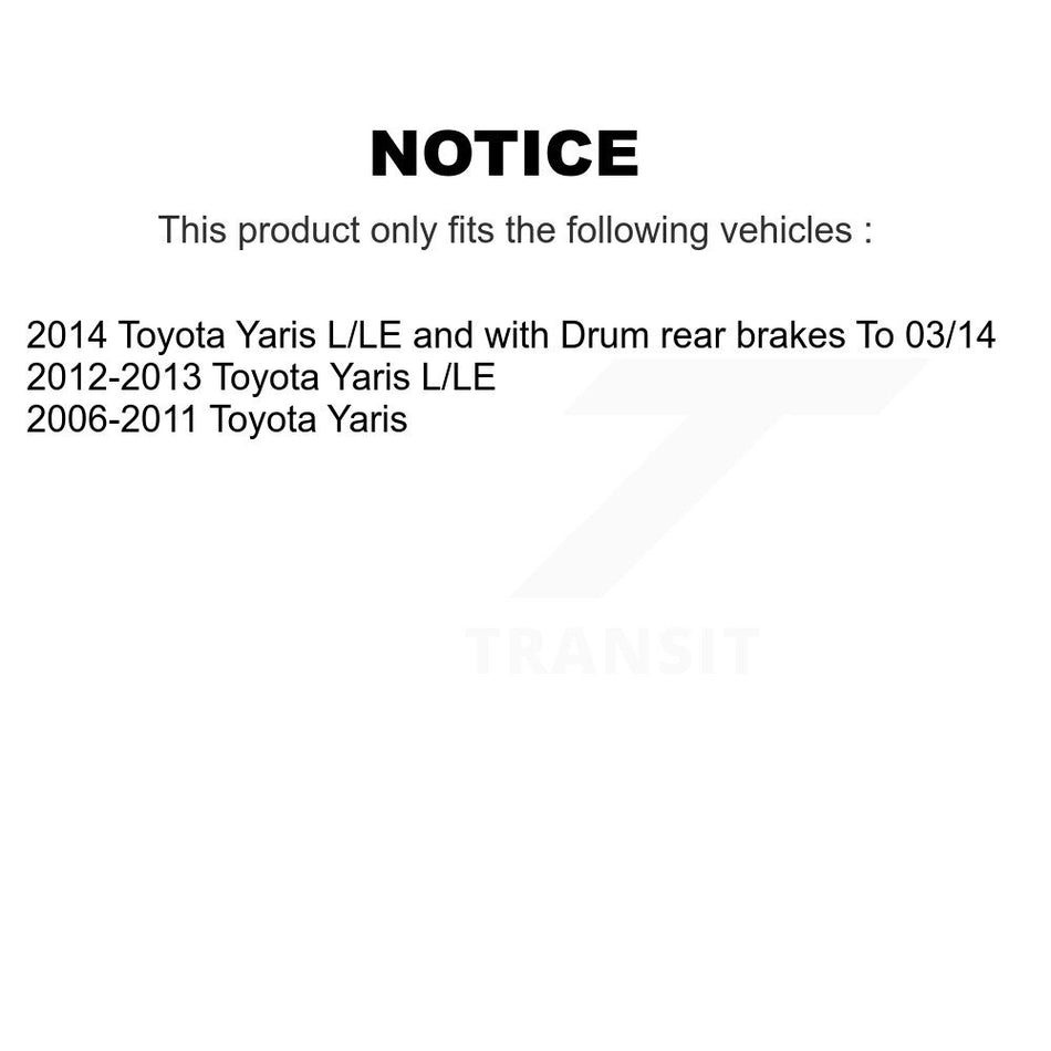 Front Rear Semi-Metallic Brake Pads And Drum Shoes Kit For Toyota Yaris KFN-100022