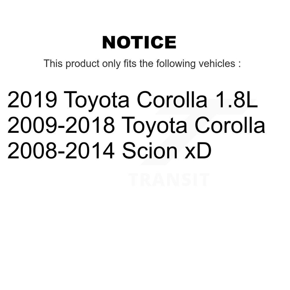 Front Rear Semi-Metallic Brake Pads And Drum Shoes Kit For Toyota Corolla Scion xD KFN-100025