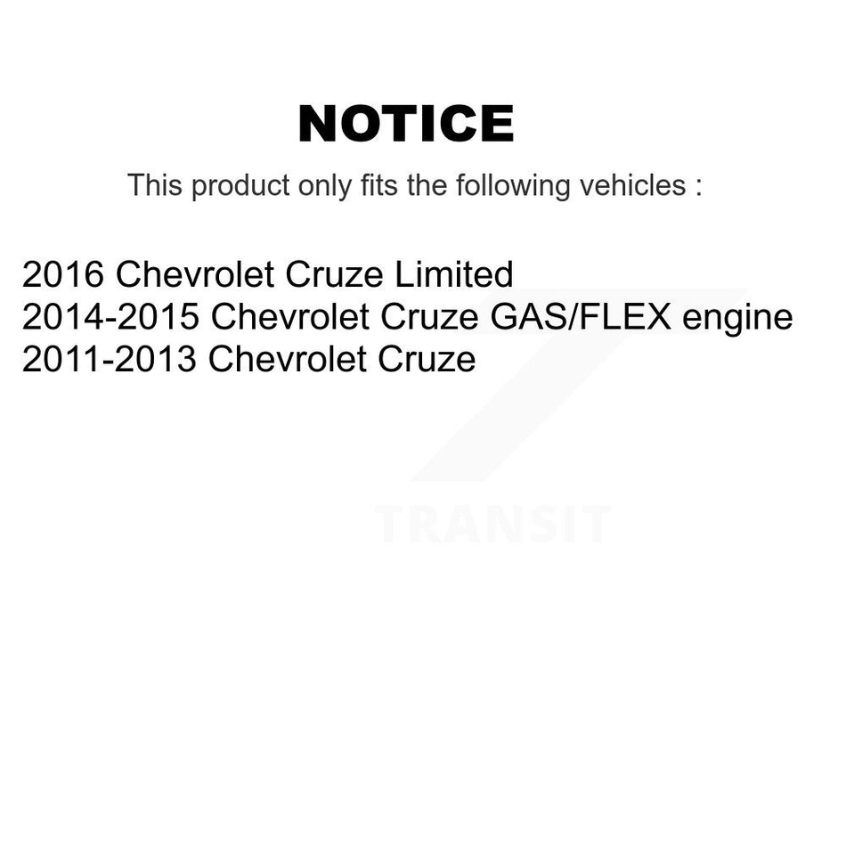 Front Rear Semi-Metallic Brake Pads And Drum Shoes Kit For Chevrolet Cruze Limited KFN-100038