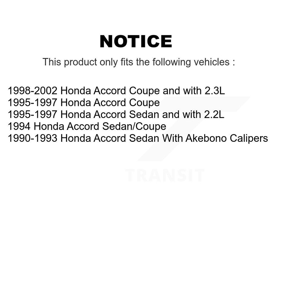 Front Rear Semi-Metallic Brake Pads And Drum Shoes Kit For Honda Accord KFN-100066