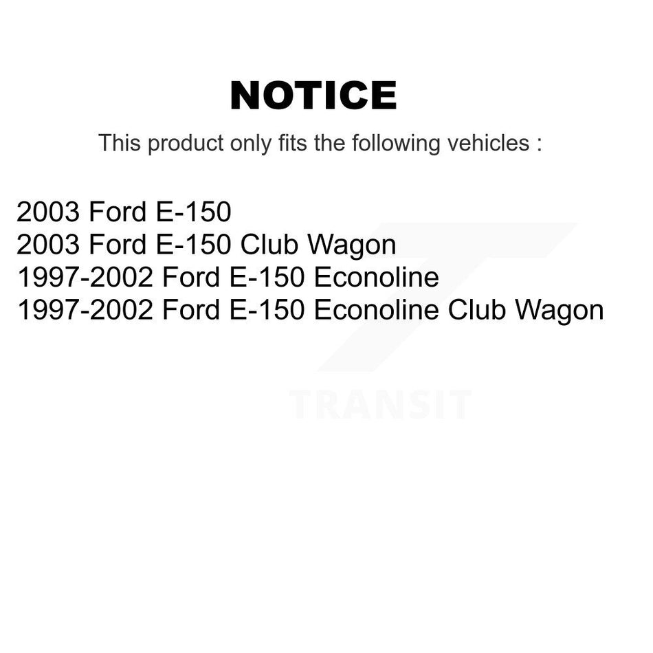 Front Rear Semi-Metallic Brake Pads And Drum Shoes Kit For Ford E-150 Econoline Club Wagon KFN-100101
