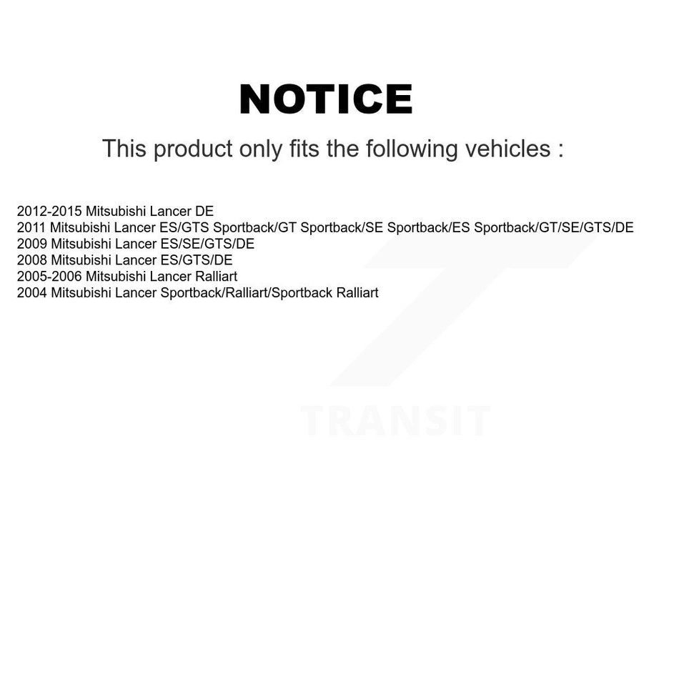 Front Rear Semi-Metallic Brake Pads And Drum Shoes Kit For Mitsubishi Lancer KFN-100172