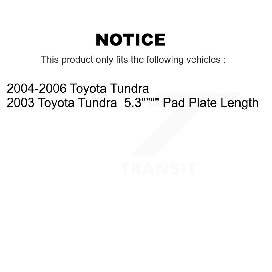 Front Rear Semi-Metallic Brake Pads And Drum Shoes Kit For Toyota Tundra KFN-100206