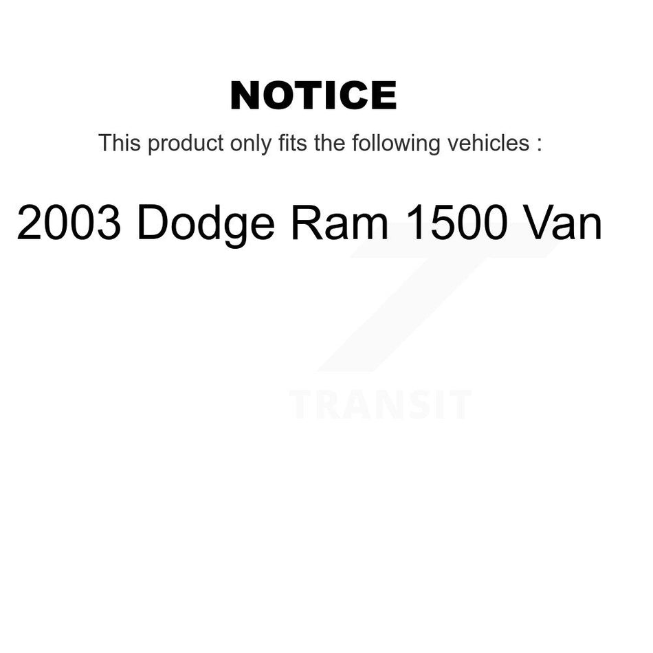 Front Rear Semi-Metallic Brake Pads And Drum Shoes Kit For 2003 Dodge Ram 1500 Van KFN-100223