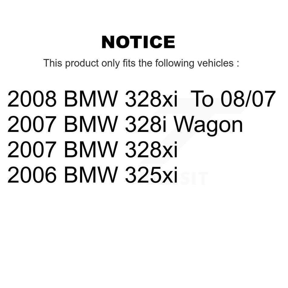 Front Rear Semi-Metallic Brake Pads And Parking Shoes Kit For BMW 328i 328xi 325xi KFN-100492
