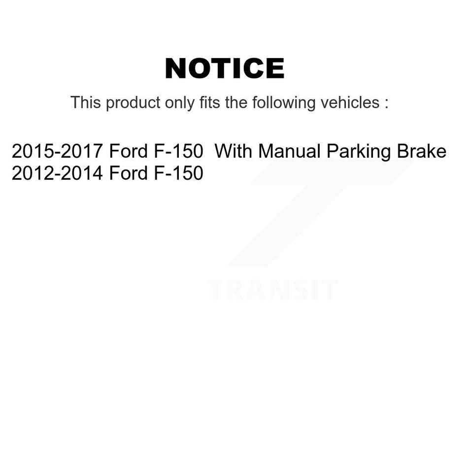 Front Rear Semi-Metallic Brake Pads And Parking Shoes Kit For Ford F-150 KFN-100512