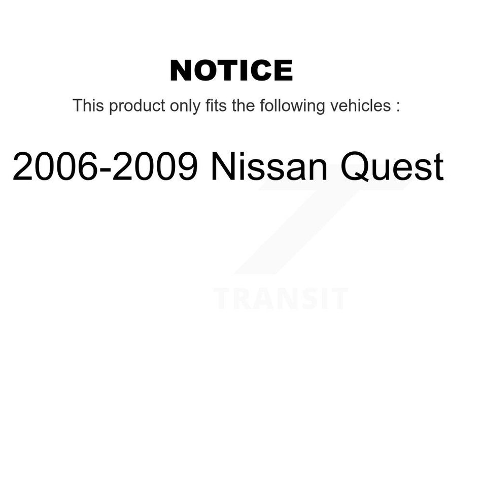 Front Rear Semi-Metallic Brake Pads And Parking Shoes Kit For 2008-2009 Nissan Quest KFN-100522