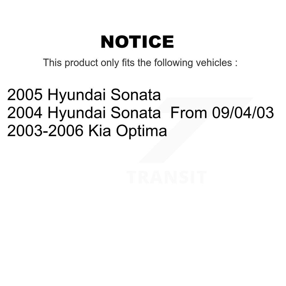 Front Rear Semi-Metallic Brake Pads And Parking Shoes Kit For Hyundai Sonata Kia Optima KFN-100527