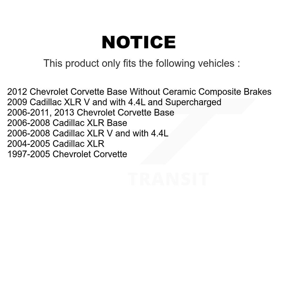 Front Rear Semi-Metallic Brake Pads And Parking Shoes Kit For Chevrolet Corvette Cadillac XLR KFN-100534