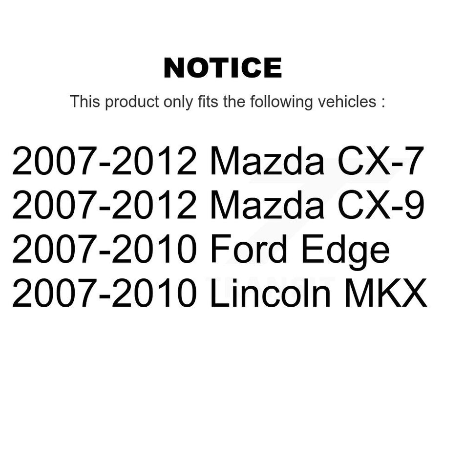 Front Rear Semi-Metallic Brake Pads And Parking Shoes Kit For Ford Edge Mazda CX-9 CX-7 Lincoln MKX KFN-100558