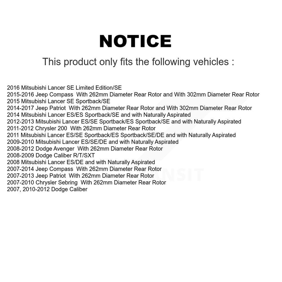 Front Rear Semi-Metallic Brake Pads And Parking Shoes Kit For Jeep Dodge Caliber Compass Patriot Chrysler 200 Mitsubishi Lancer Avenger KFN-100615