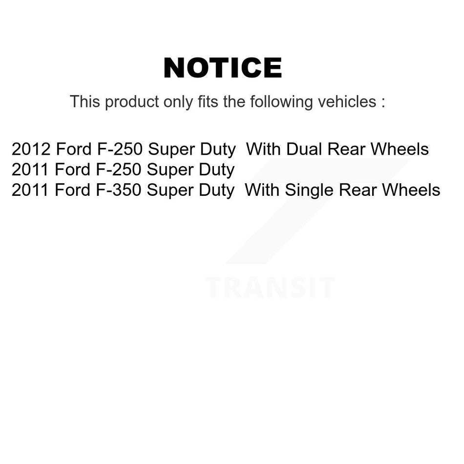 Front Rear Semi-Metallic Brake Pads And Parking Shoes Kit For Ford F-250 Super Duty F-350 KFN-100628