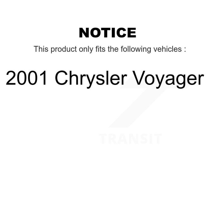 Front Rear Semi-Metallic Brake Pads And Parking Shoes Kit For 2001 Chrysler Voyager KFN-100680