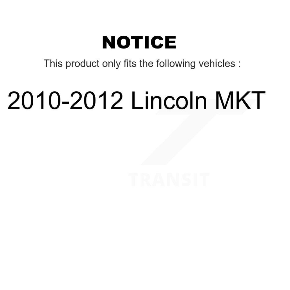 Front Rear Semi-Metallic Brake Pads And Parking Shoes Kit For 2010-2012 Lincoln MKT KFN-100686