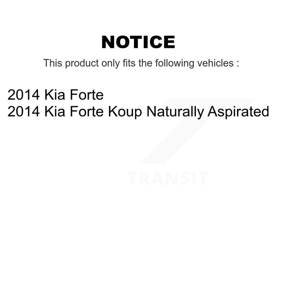 Front Rear Semi-Metallic Brake Pads And Parking Shoes Kit For 2014-2014 Kia Forte Koup KFN-100698
