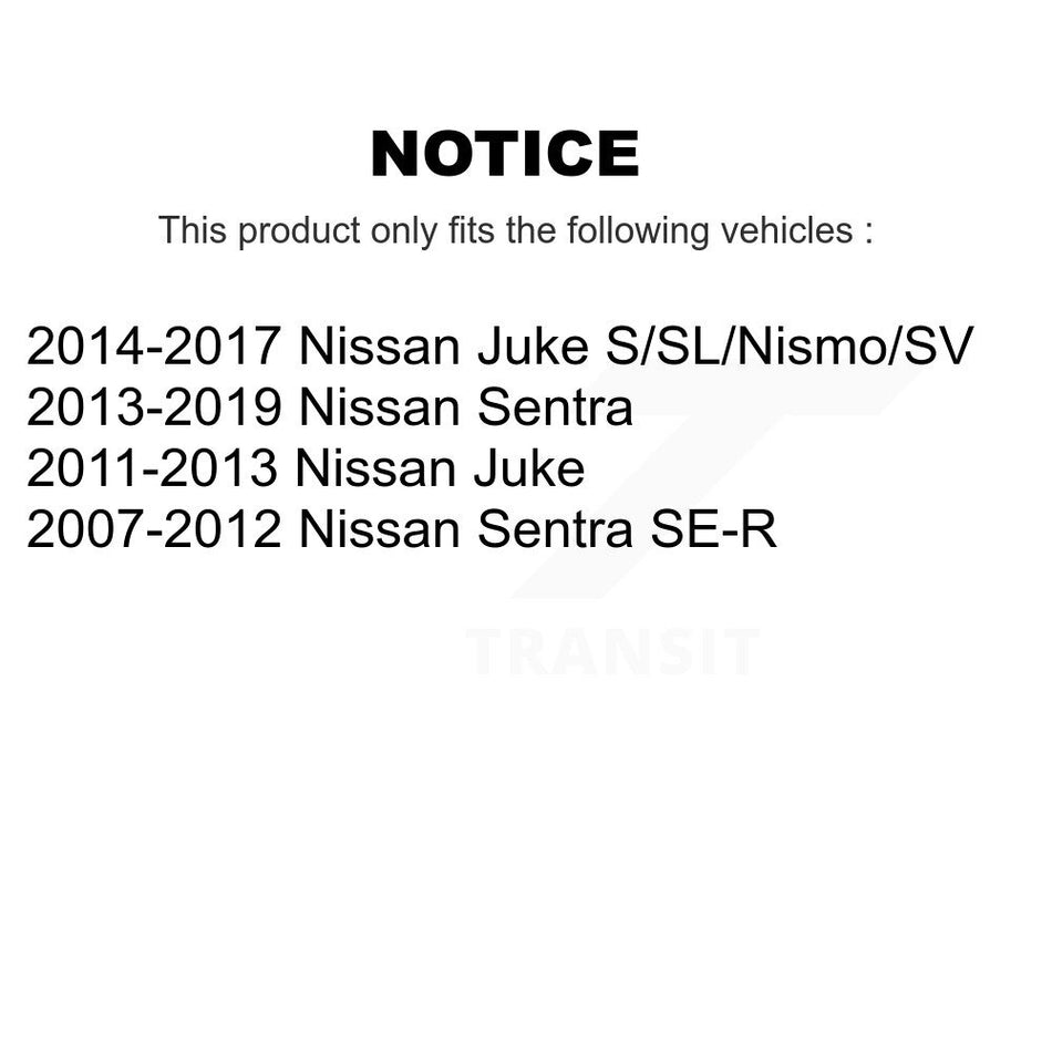 Front Rear Semi-Metallic Brake Pads And Parking Shoes Kit For Nissan Sentra Juke KFN-100755