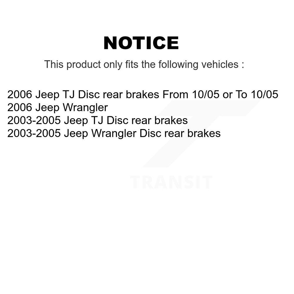 Front Rear Semi-Metallic Brake Pads And Parking Shoes Kit For Jeep Wrangler TJ KFN-100762