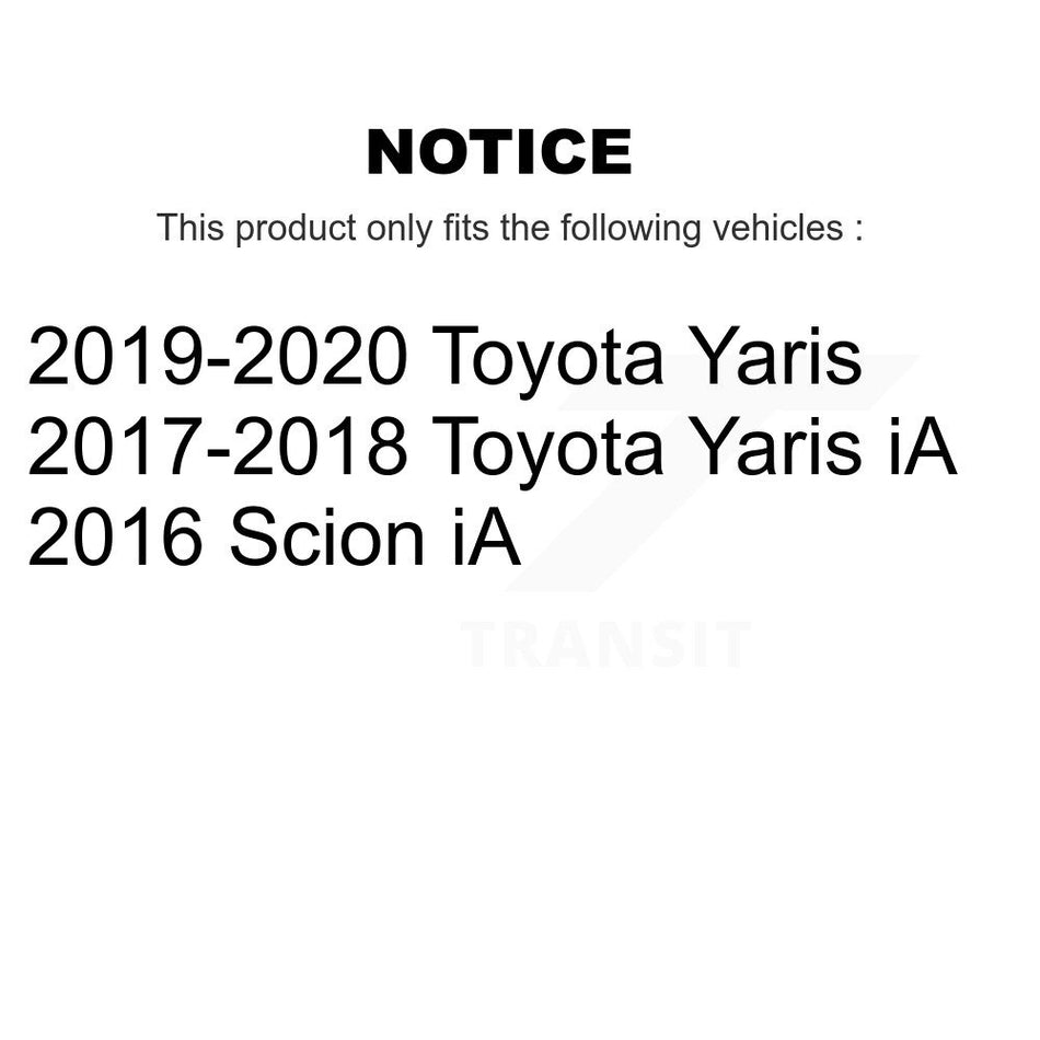 Front Rear Semi-Metallic Brake Pads And Drum Shoes Kit For Toyota Yaris iA Scion KFN-100782