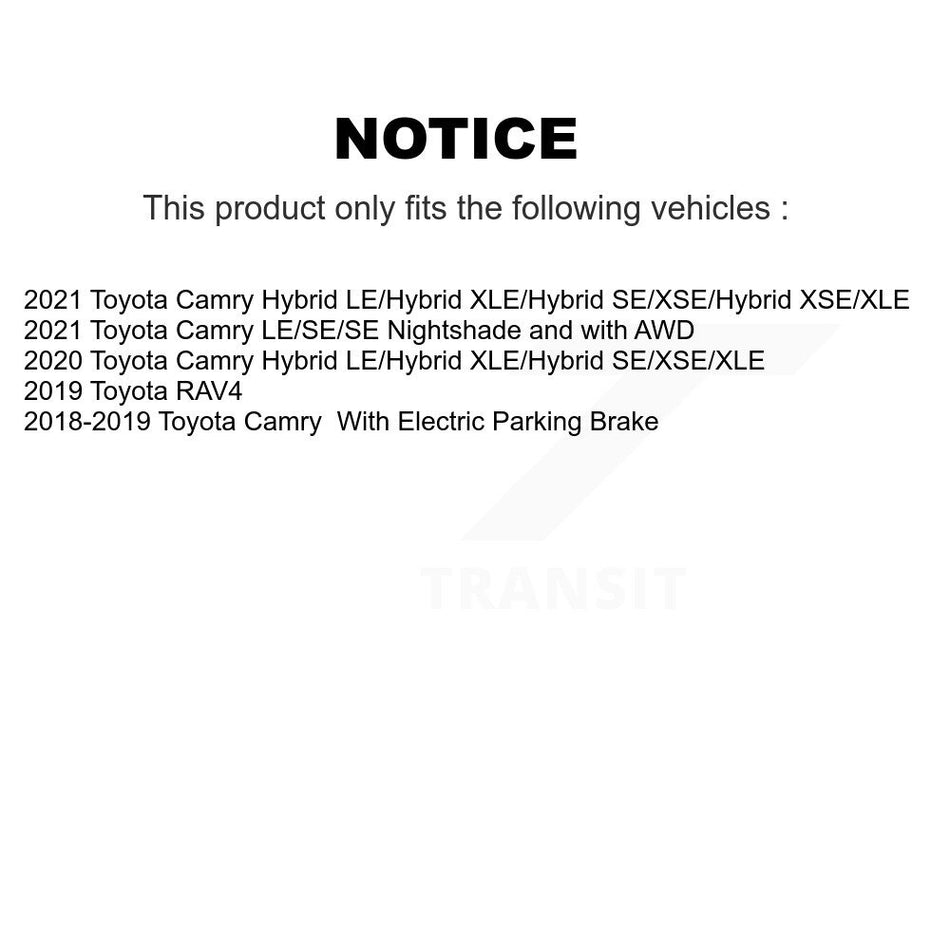 Front Rear Semi-Metallic Brake Pads And Parking Shoes Kit For Toyota Camry KFN-100797