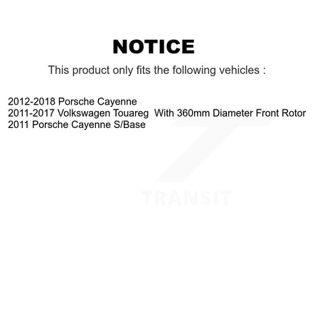 Front Rear Semi-Metallic Brake Pads And Parking Shoes Kit For Volkswagen Touareg Porsche KFN-100871