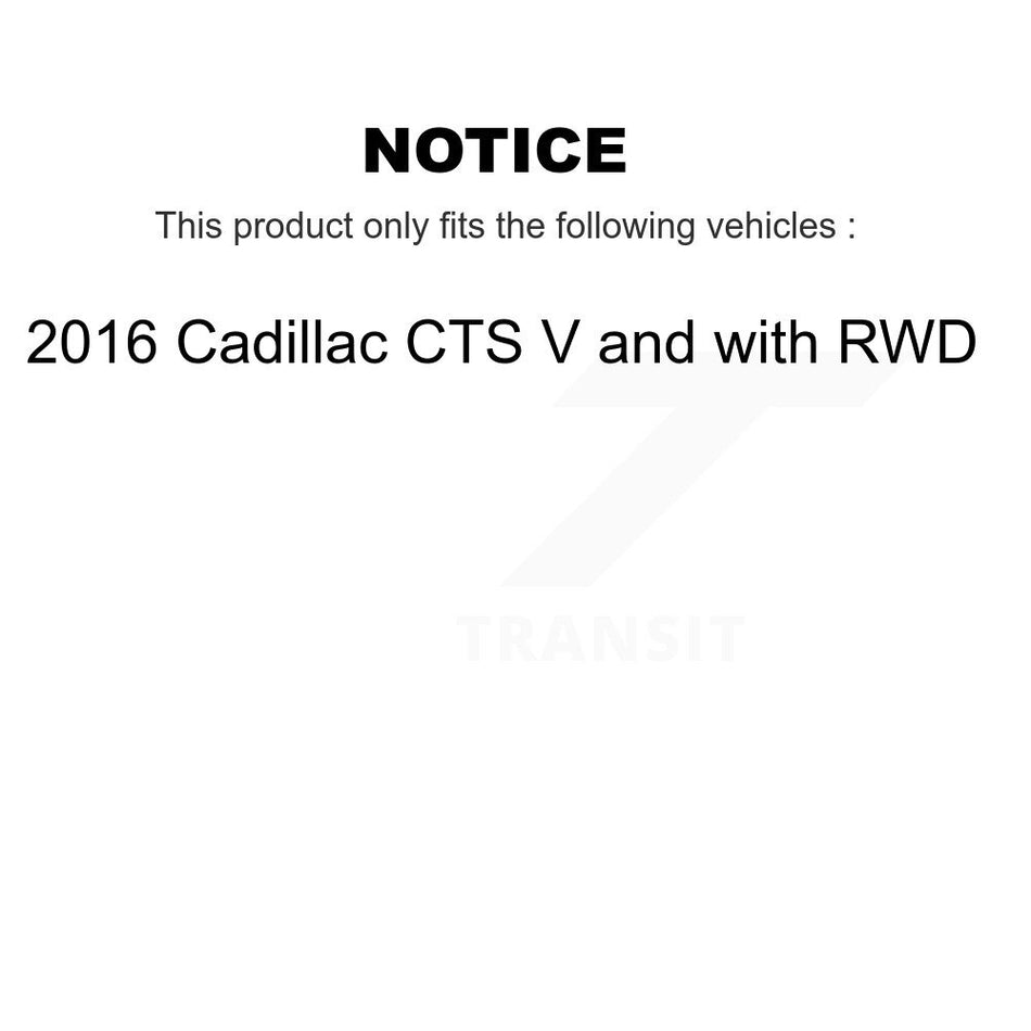 Front Rear Semi-Metallic Brake Pads And Parking Shoe Kit For 2016 Cadillac CTS V with RWD KFN-100896