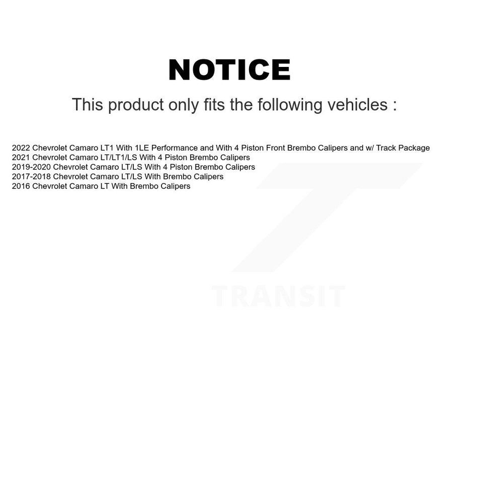 Front Rear Semi-Metallic Brake Pads And Parking Shoes Kit For Chevrolet Camaro KFN-100898