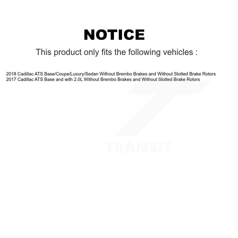 Front Rear Semi-Metallic Brake Pads And Parking Shoes Kit For Cadillac ATS KFN-100901