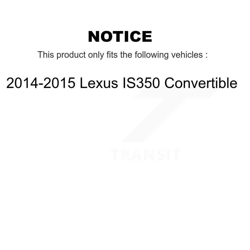 Front Rear Semi-Metallic Brake Pads & Parking Shoes Kit For 14-15 Lexus IS350 Convertible KFN-100916
