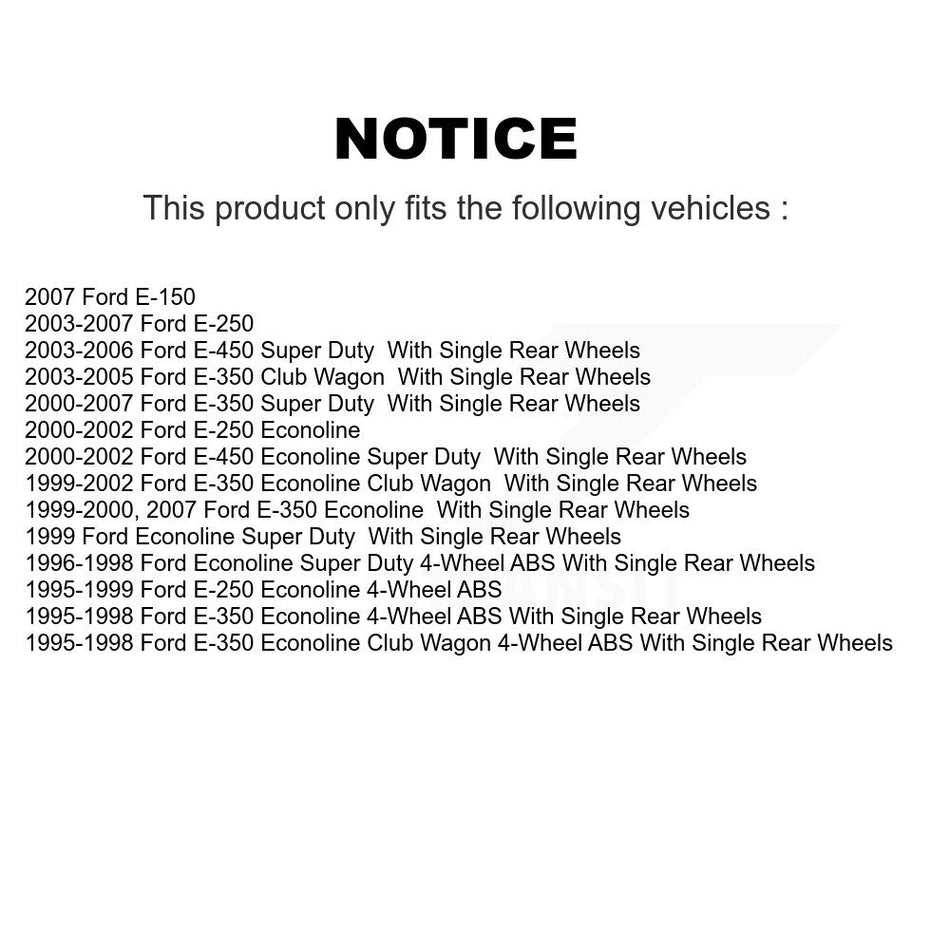 Front Coated Disc Brake Rotors And Hub Assembly Pair For Ford E-350 Super Duty E-250 Econoline F-250 HD Club Wagon E-150 E-450 KG-100004